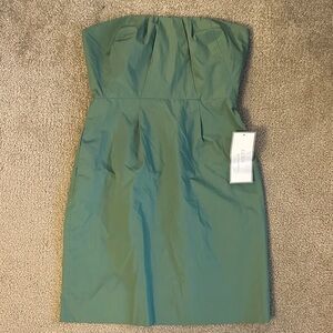 J. Crew Strapless Green Dress